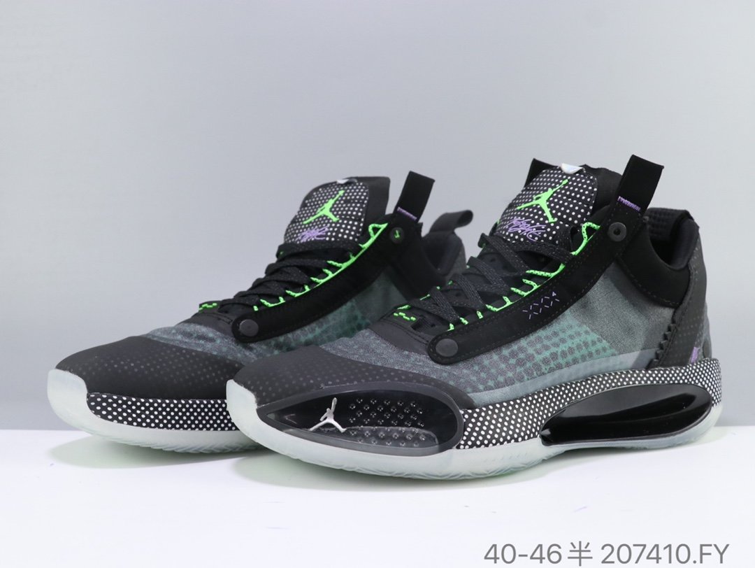 Air Jordan XXXIV PF Black Green Shoes
